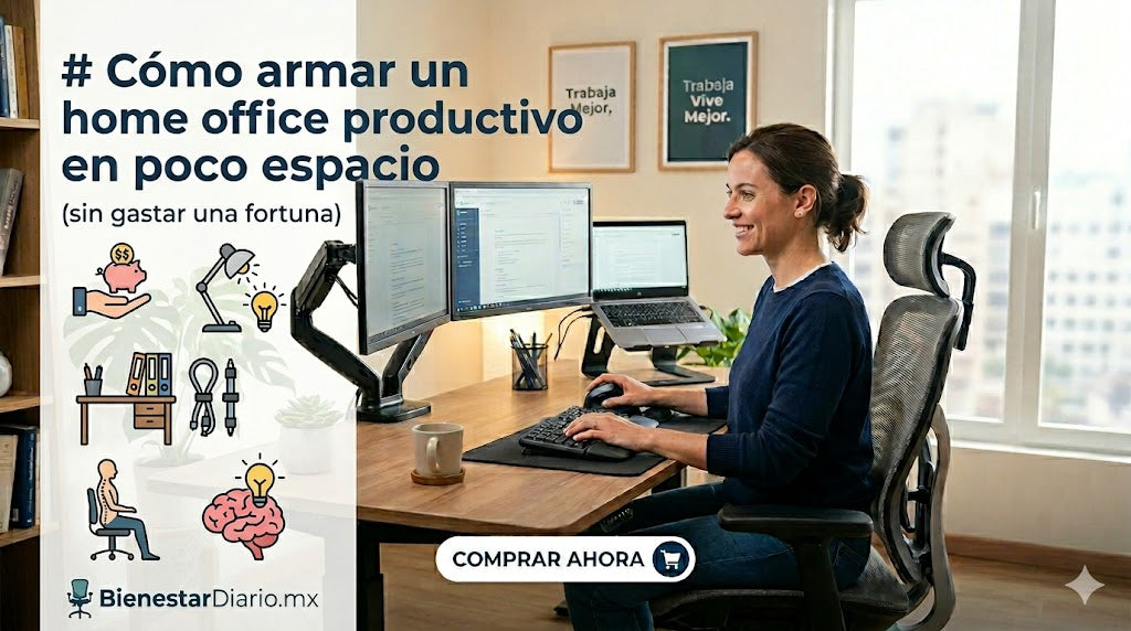 Cómo armar un home office productivo en poco espacio (sin gastar una fortuna)