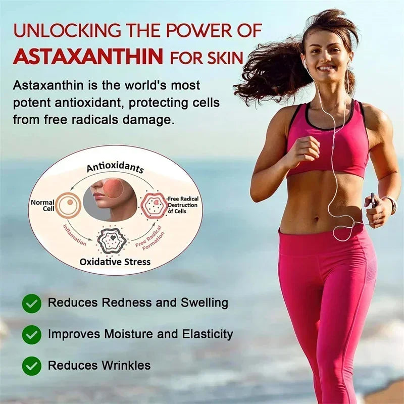 Astaxanthin 24mg con Ashwagandha – Antioxidante para Piel, Ojos, Articulaciones e Inmunidad