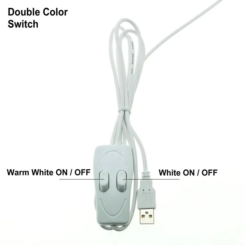 5V LED Book Lamp Student School Dormitory Reading Light USB Switch Adjustable LED Strip for Office Work Children Study Desk Lamp