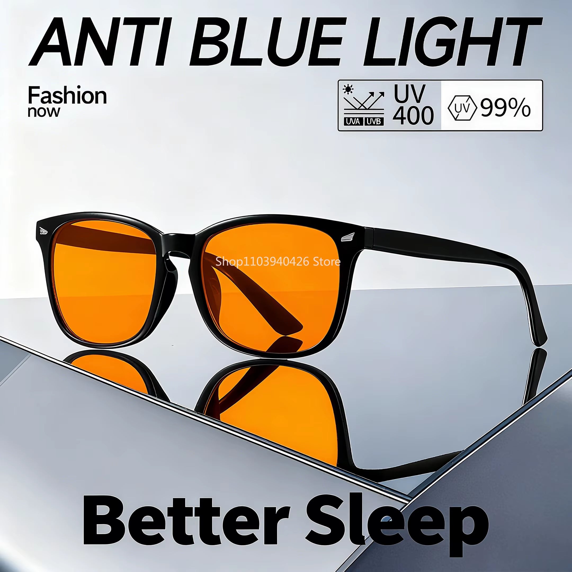 Blue Light Glasses Men Sleep Glasses for Blue Light Blocking Red Lens for Computer Gaming Reduce Eyestrain Bluelight Glasses