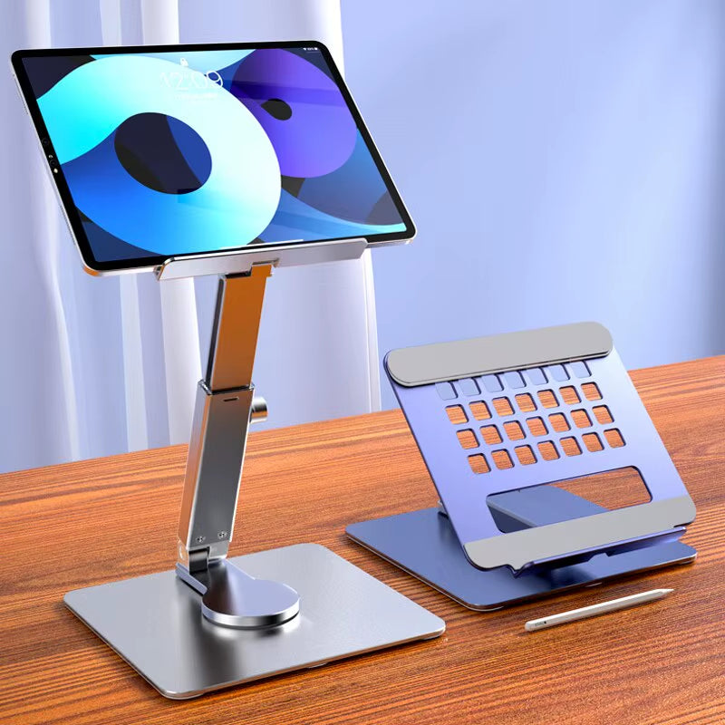 Aluminum Tablet Stand 360°Rotating Folding Adjustable Desk Holder Mount Riser for Ipad Pro Air 4 Mini 12.9 4-14 Inch Xiaomi Tab