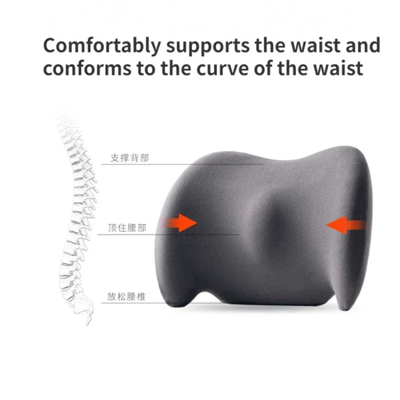 Car Driver Pillow Memory Foam Lumbar Cushion Seat Supports Car Waist Support Cushion Lumbar Support Pillow Interior Accessories