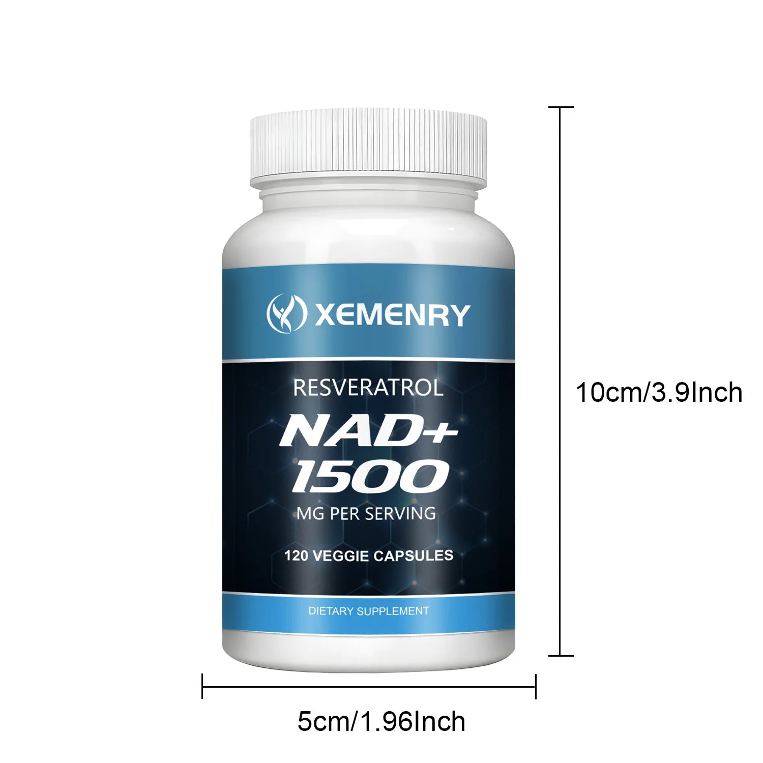 NAD+ con Resveratrol – Energía Celular, Antienvejecimiento e Inmunidad – 120 Cápsulas