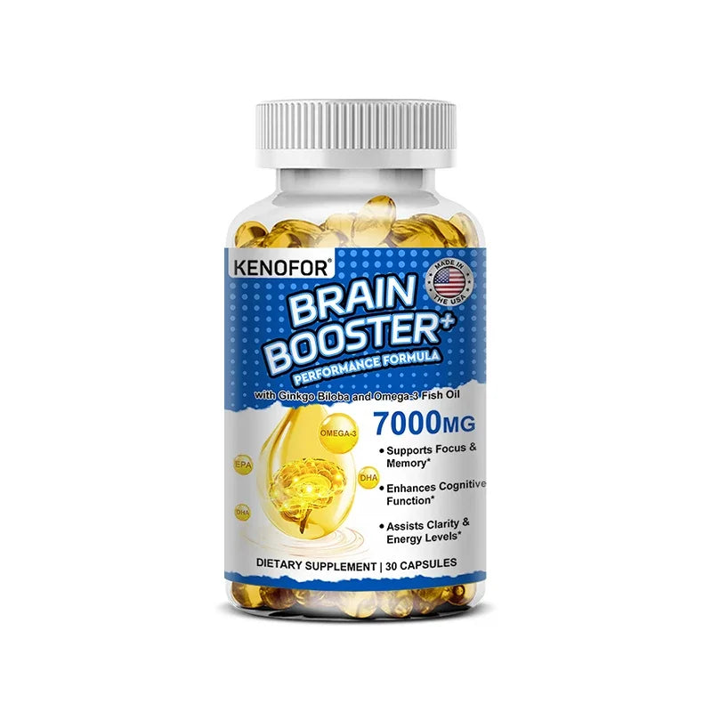 Omega 3 Aceite de Pescado – 1200mg EPA + 600mg DHA con Ginkgo Biloba para Corazón, Cerebro e Inmunidad