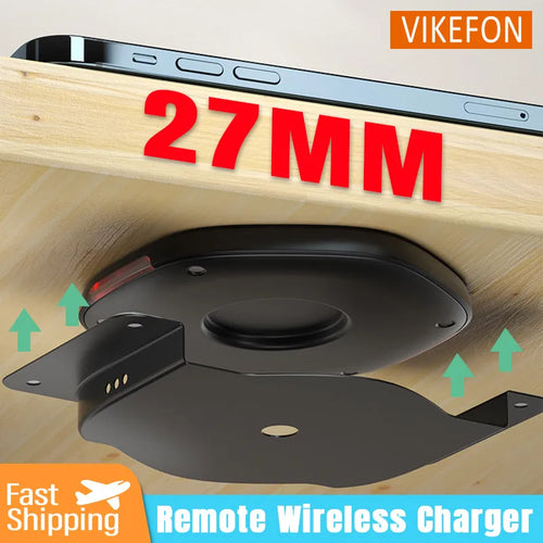 Invisible Wireless Charger 27Mm under Table Charger Furniture Fast Desk Wireless Charging Station for Iphone 15/14/13/12 Samsung
