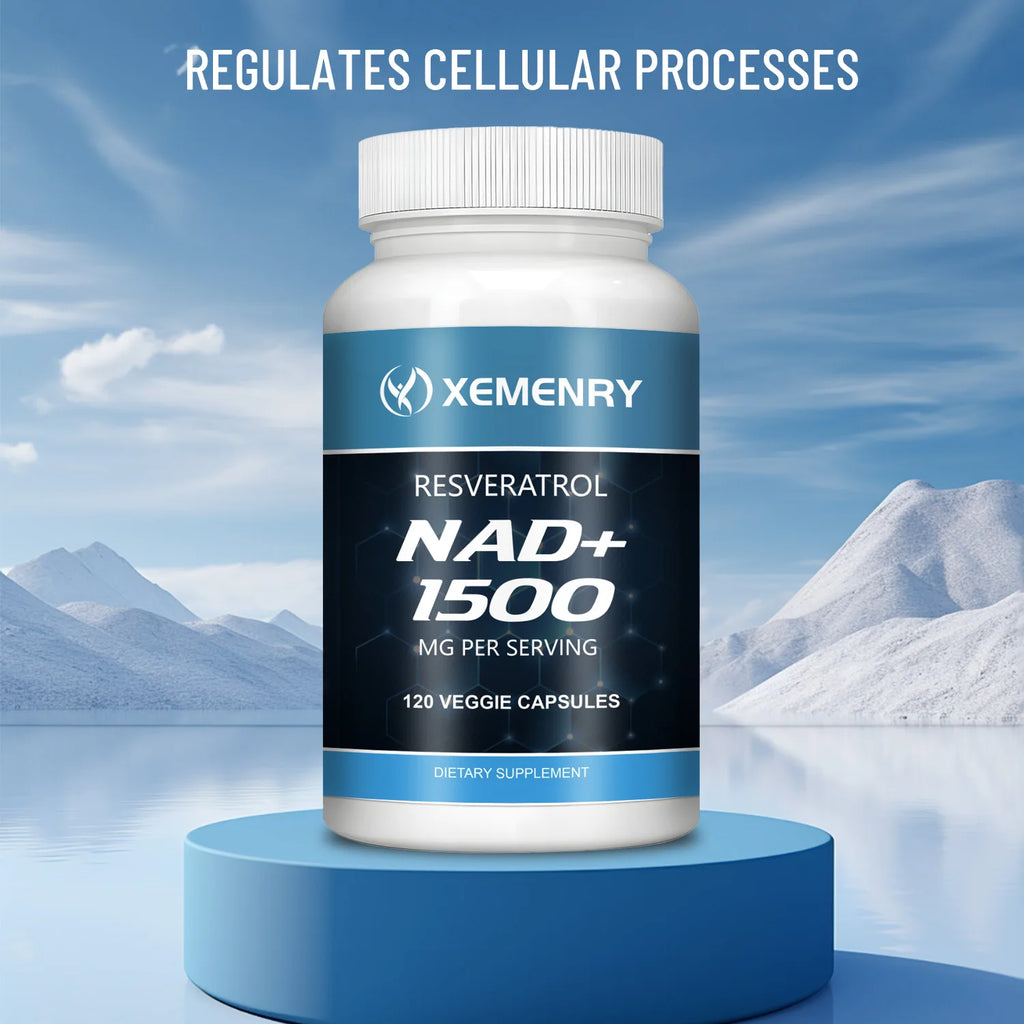 NAD+ con Resveratrol – Energía Celular, Antienvejecimiento e Inmunidad – 120 Cápsulas