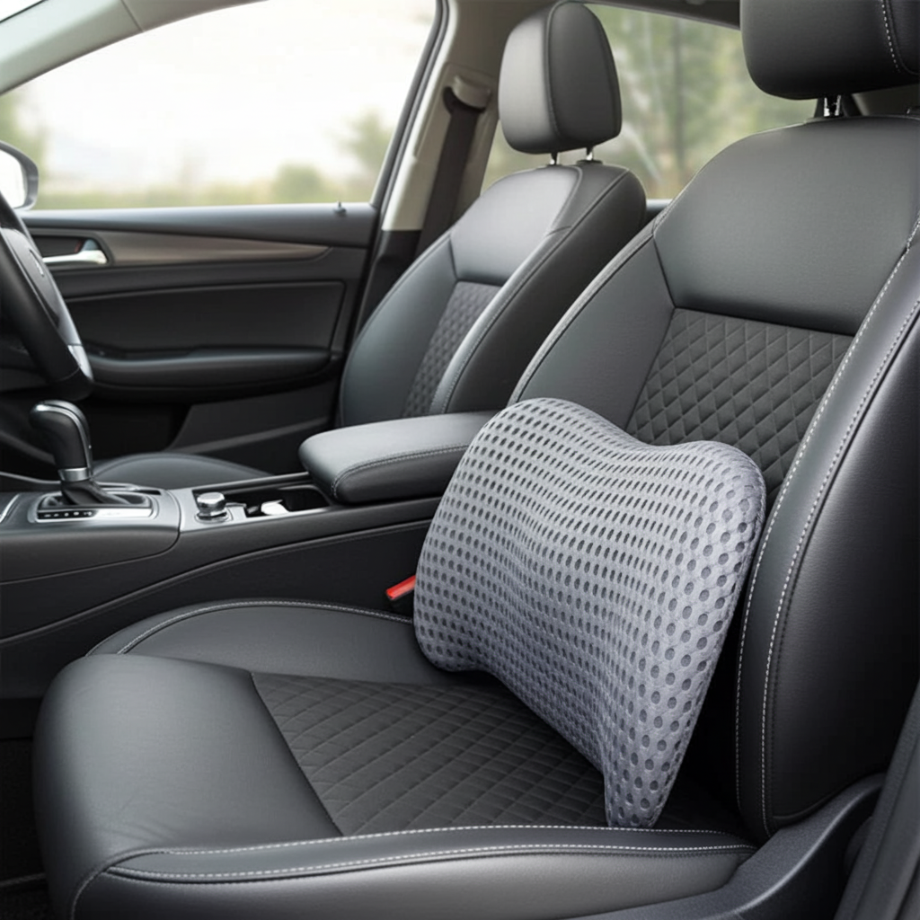 Almohada Lumbar para Auto – Memory Foam para Conductor, Soporte de Espalda y Cintura en el Coche