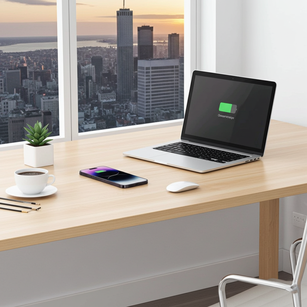 Cargador Inalámbrico Invisible Bajo Escritorio – Carga Rápida para iPhone y Samsung sin Cables