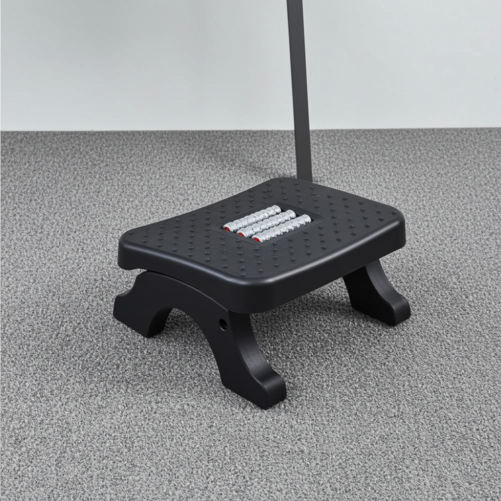 Descansapies Ergonómico con Rodillos de Masaje | Altura Ajustable | Alivio de Dolor | Oficina y Home Office