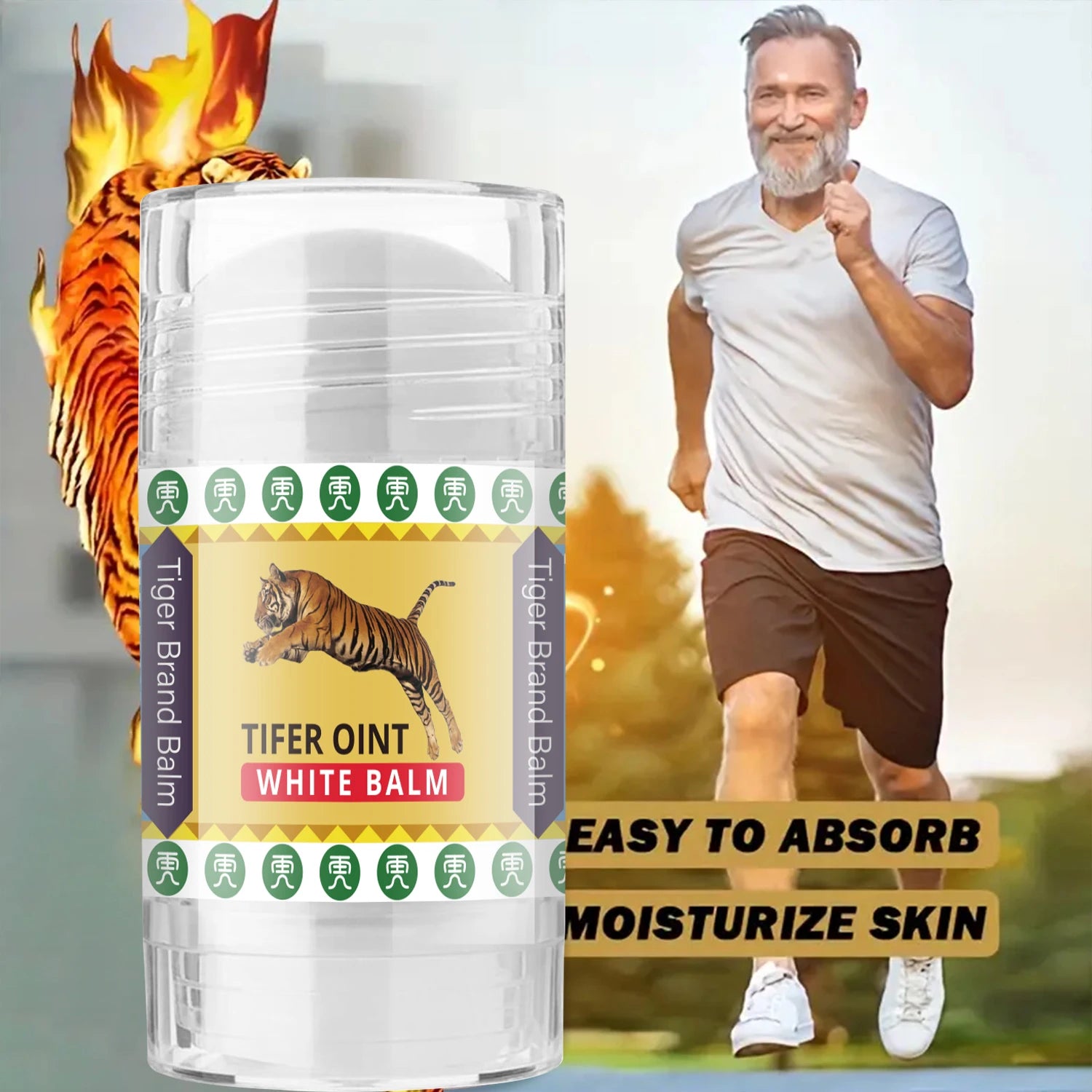 Crema Masaje Tiger Body – con Vitamina E y Aceite de Oliva, Hidratación Profunda sin Residuo Graso