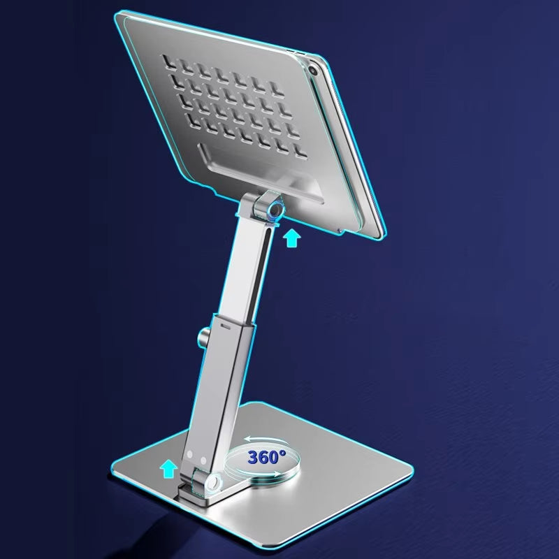 Aluminum Tablet Stand 360°Rotating Folding Adjustable Desk Holder Mount Riser for Ipad Pro Air 4 Mini 12.9 4-14 Inch Xiaomi Tab