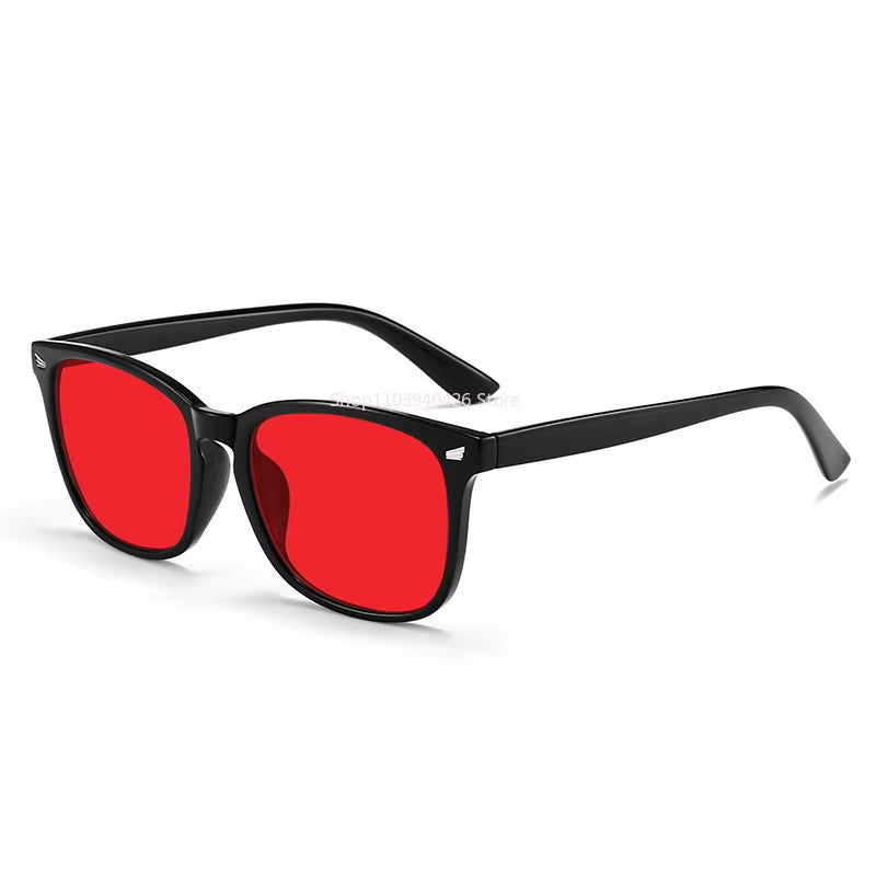 Blue Light Glasses Men Sleep Glasses for Blue Light Blocking Red Lens for Computer Gaming Reduce Eyestrain Bluelight Glasses