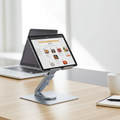 Soporte portátil de aluminio para tablet, plegable y ajustable, con rotación, soporte universal de metal para iPad Pro y Air, uso en oficina o en casa