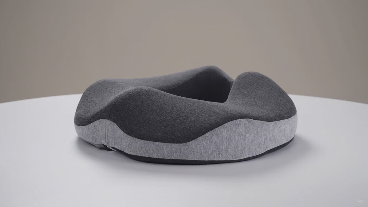 1 cojín de asiento de espuma viscoelástica - Soporte ergonómico 3D | Verde claro, gris, negro, poliéster lavable, esencial para coche y oficina