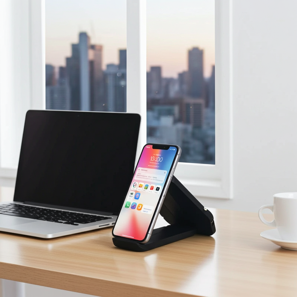 Soporte Triangular Plegable para Tablet y Teléfono – Portátil y Fácil de Llevar
